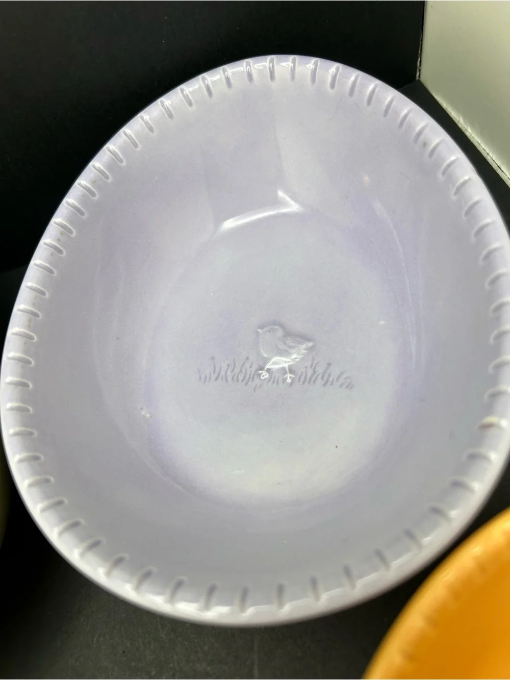 Williams Sonoma Pastel Ceramic 4 pc Bowl Set in Yellow, Orange, Green, Purple